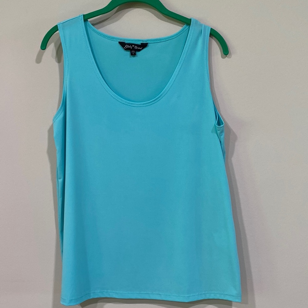 Blue tank by Slinky Brand.